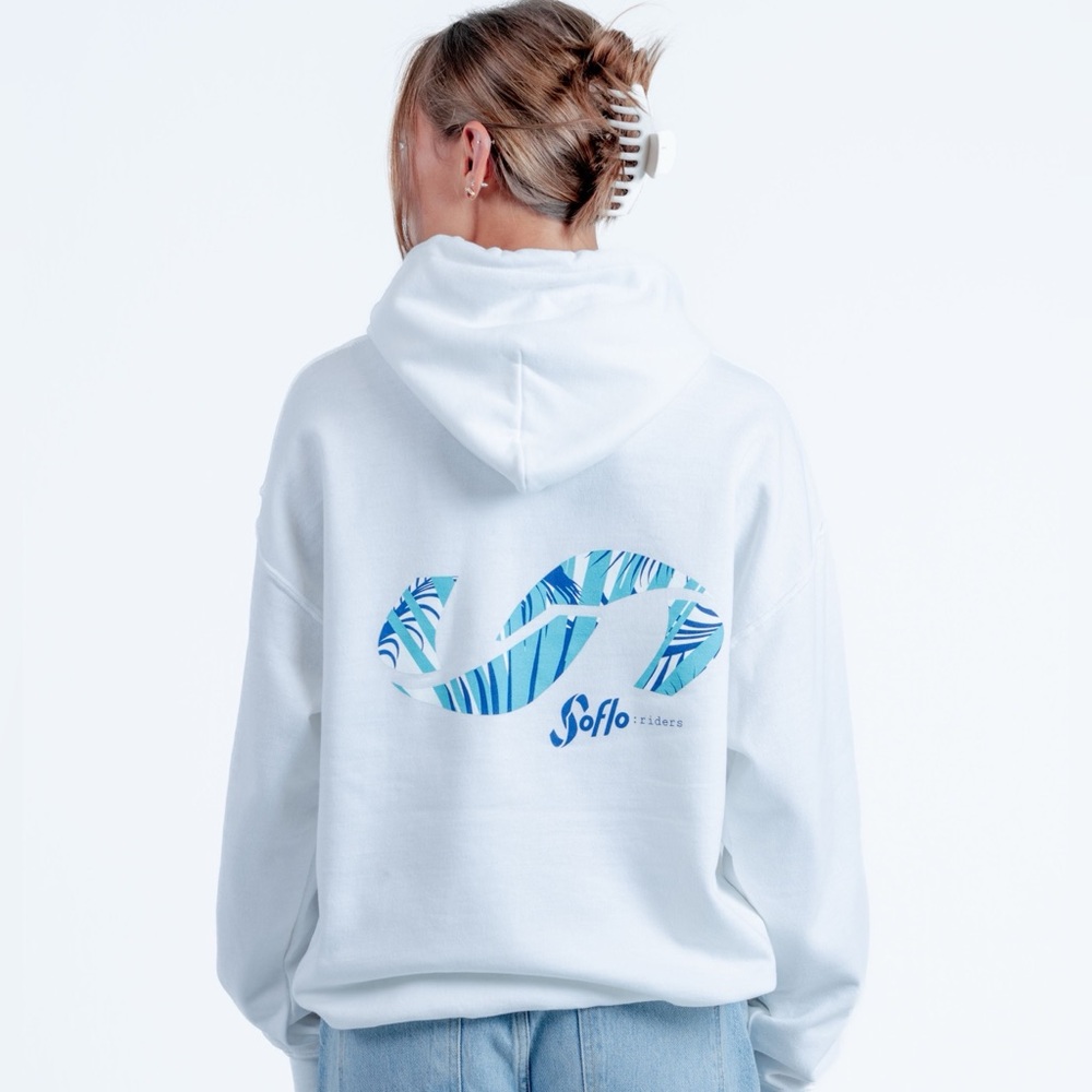 NWT Soflo Riders Hoodie Back Palm Logo
